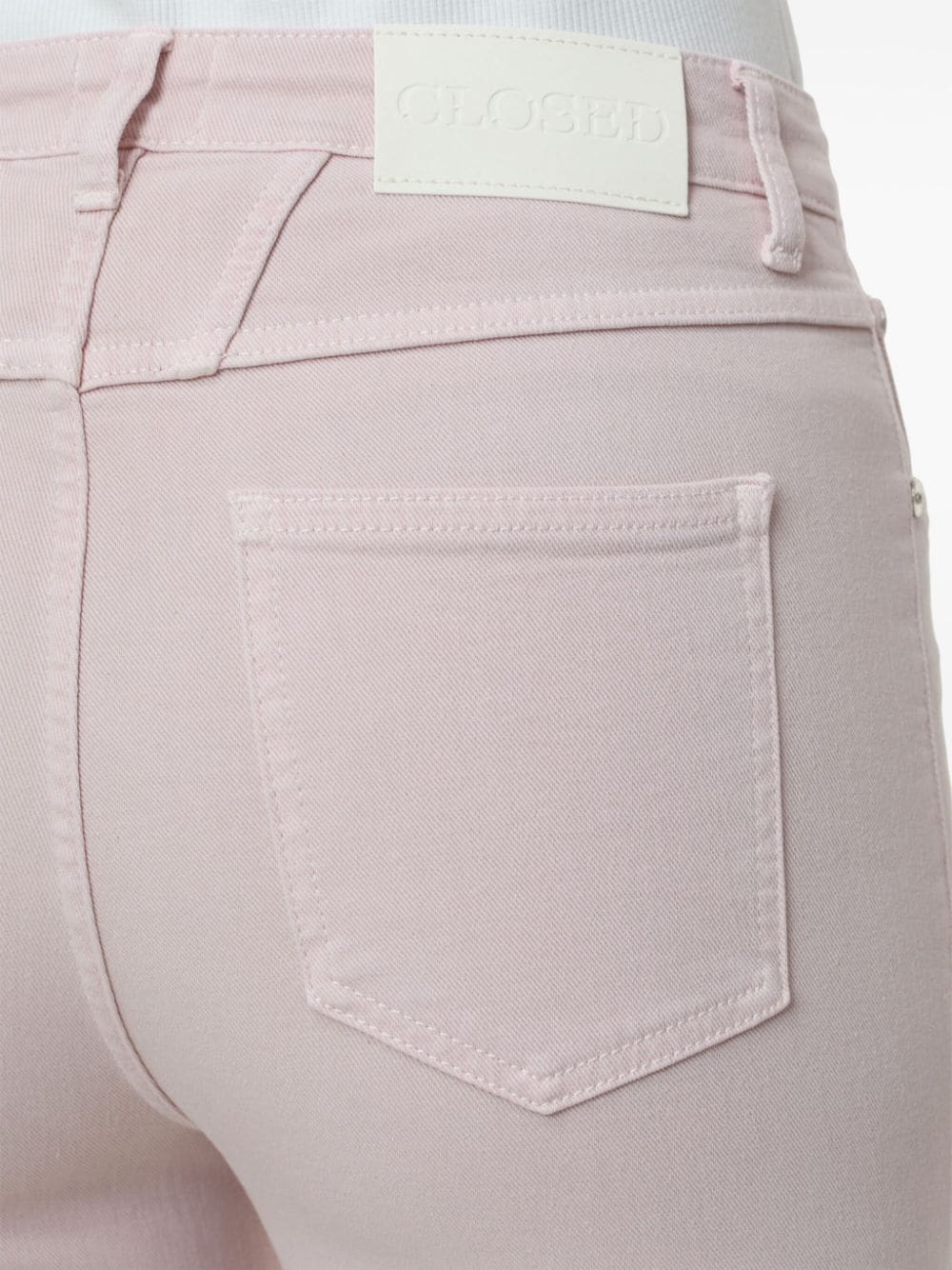 Shop Closed Hi-sun Organic-cotton Cropped Jeans In Pink