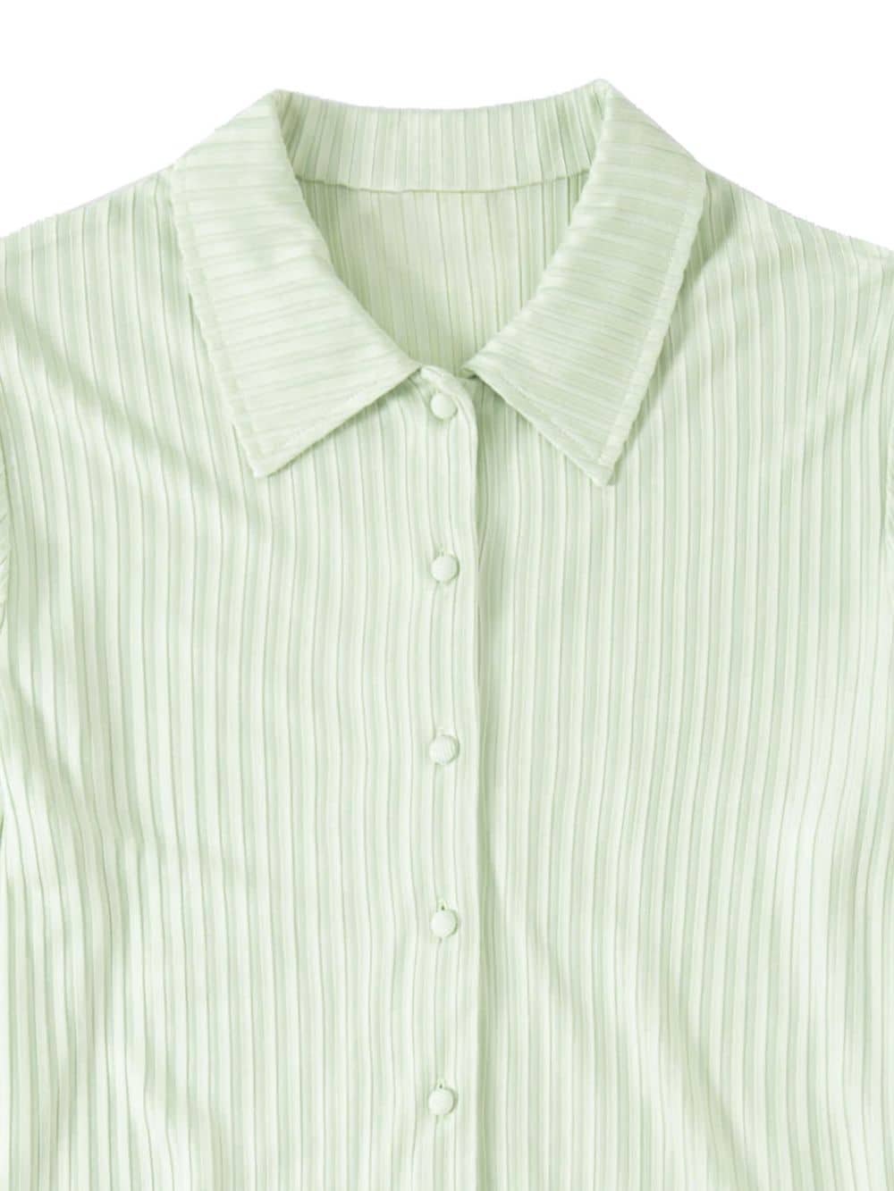 Shop Closed Long-sleeve Ribbed Shirt In Green