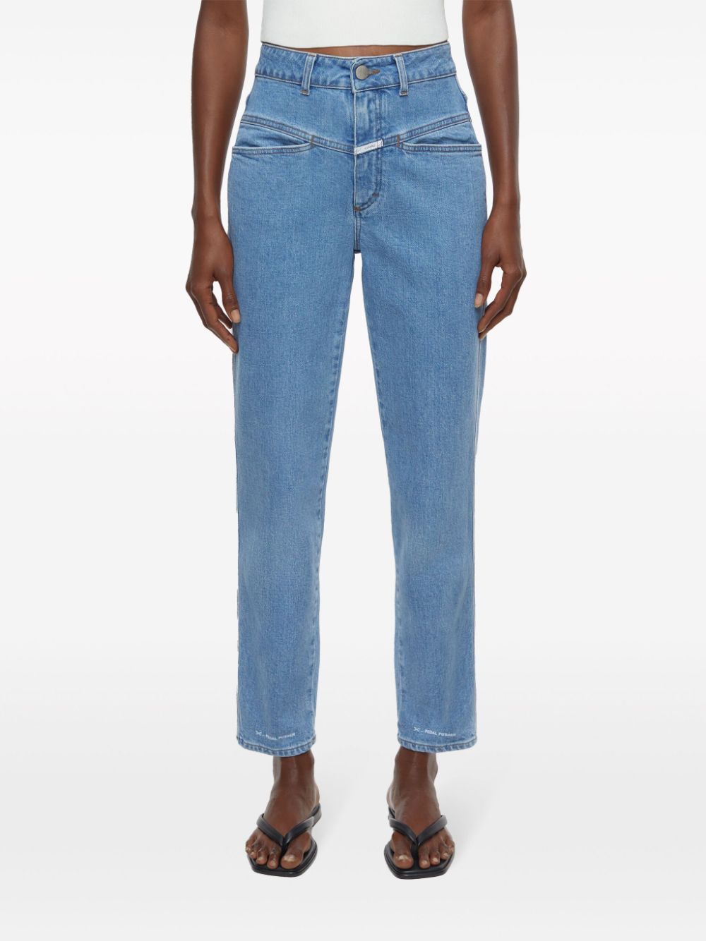 Shop Closed High-rise Straight-leg Jeans In Blue