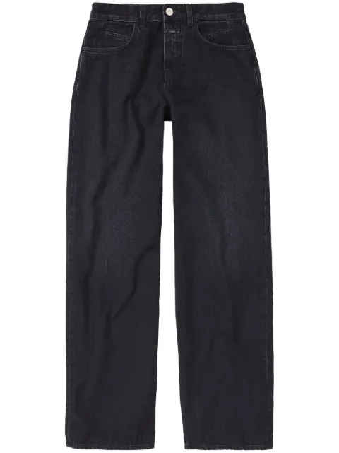 Closed mid-rise wide-leg jeans