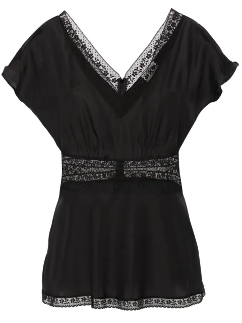 P.A.R.O.S.H. lace-detailing silk blouse