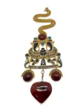 Jennifer Gibson Jewellery Vintage Adrian Mann London Egyptian Revival Necklace 1970s - Gold