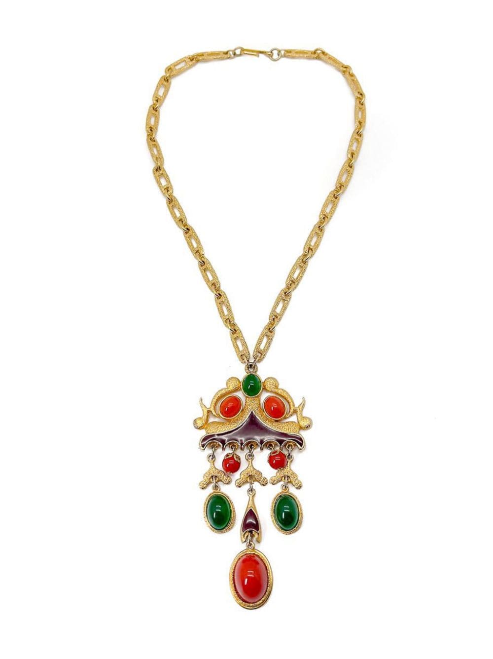 Image 1 of Jennifer Gibson Jewellery Vintage Tancer &amp; II Asian Inspired Necklace 1970s