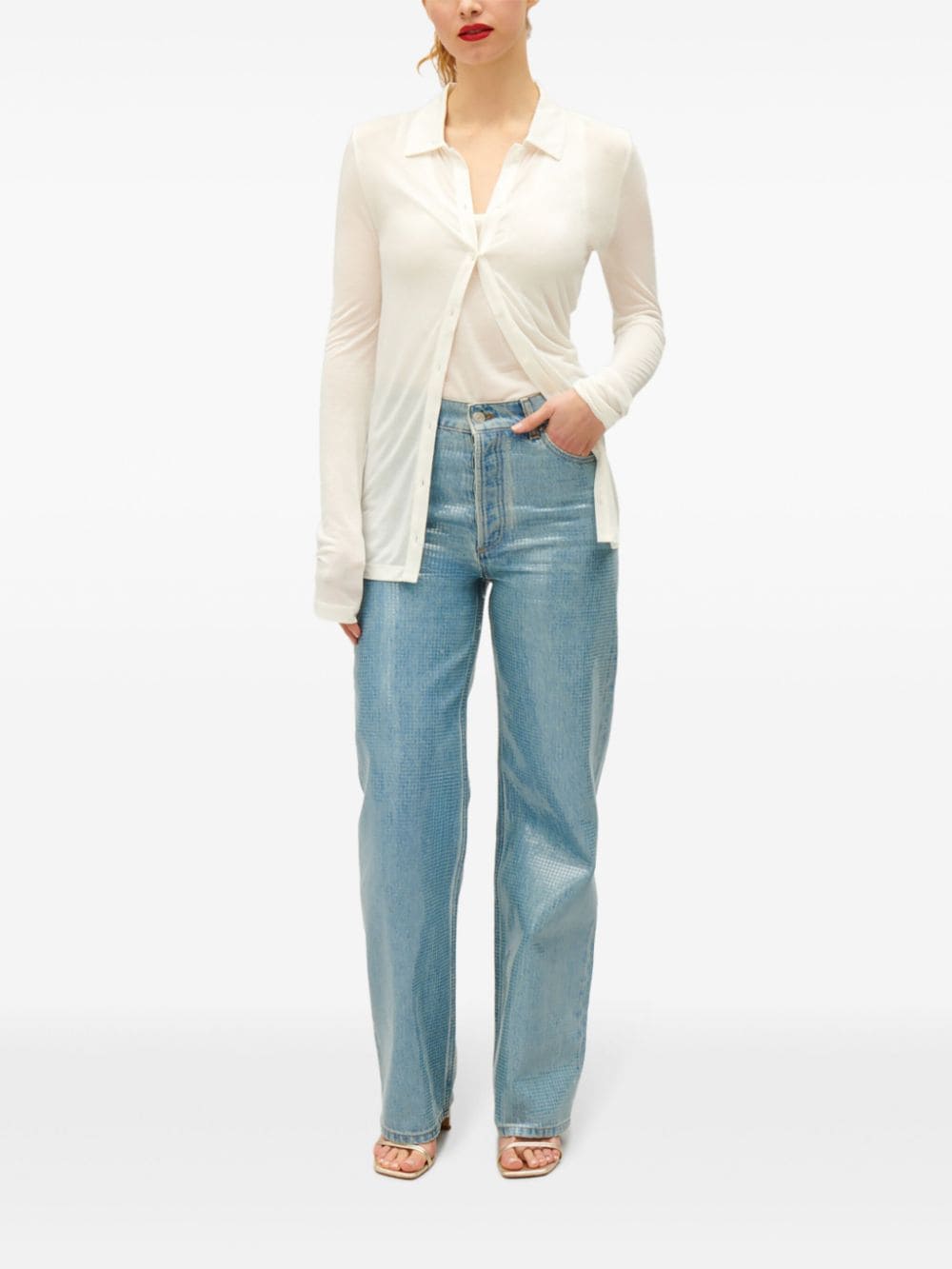 Image 2 of Claudie Pierlot Jean with Claude glitter-effect jeans