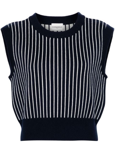 Claudie Pierlot striped sleeveless jumper