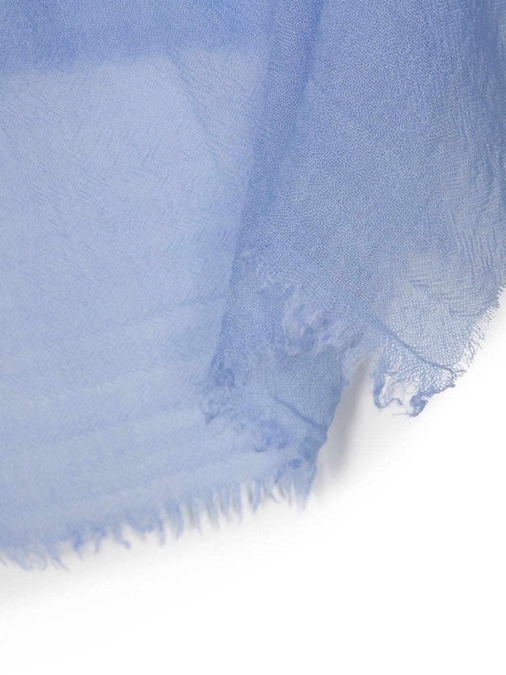 Shop Claudie Pierlot Frayed Cheesecloth Scarf In Blue