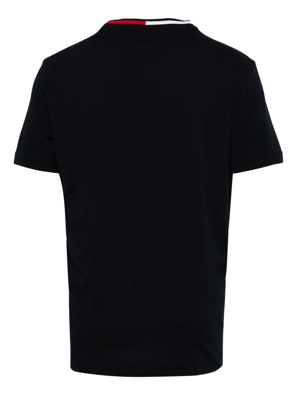 Tommy Hilfiger Katoenen T-shirt met geborduurde vlag - Blauw