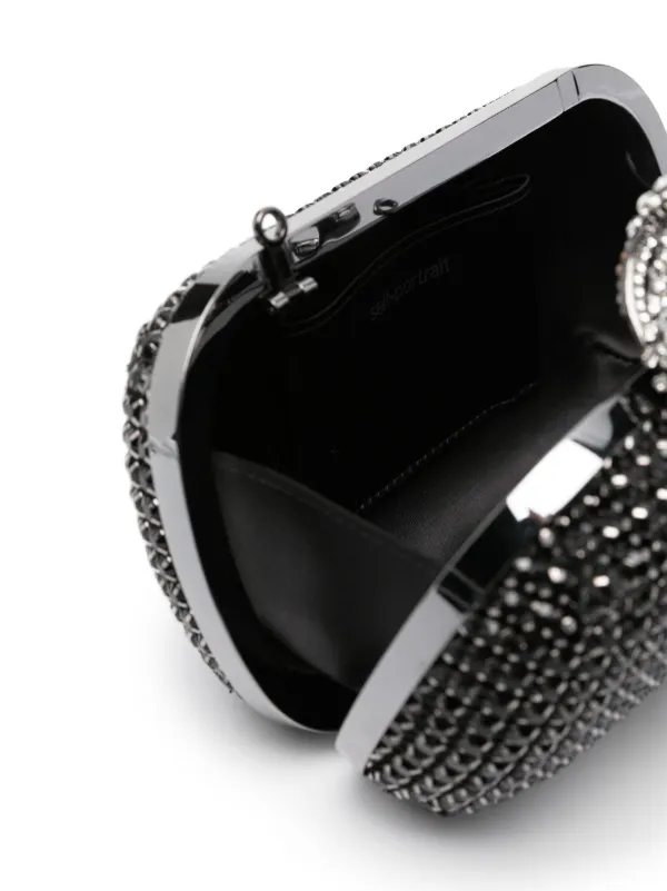 Black bling clutch bag sale