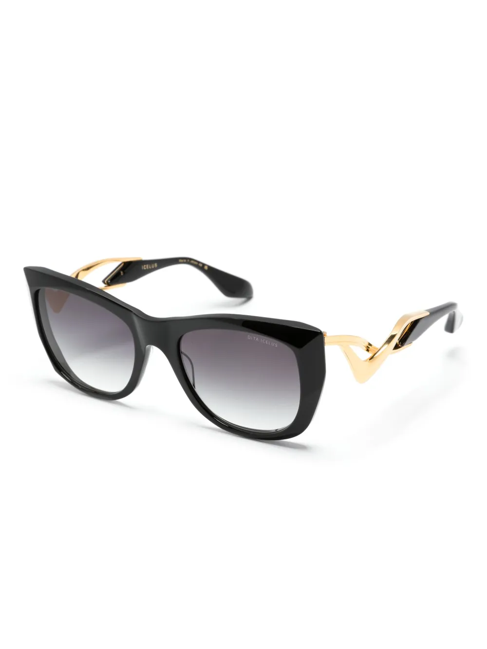 Shop Dita Eyewear Icelus Cat-eye Frame Sunglasses In Black