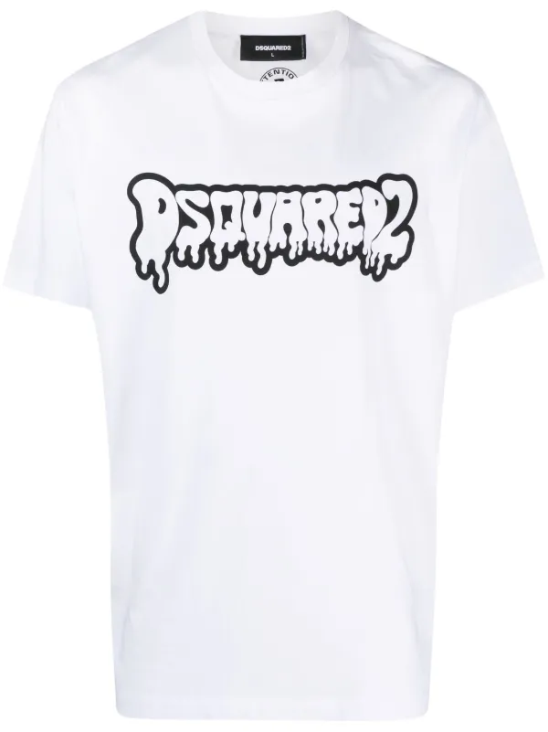 White dsquared t shirt hot sale