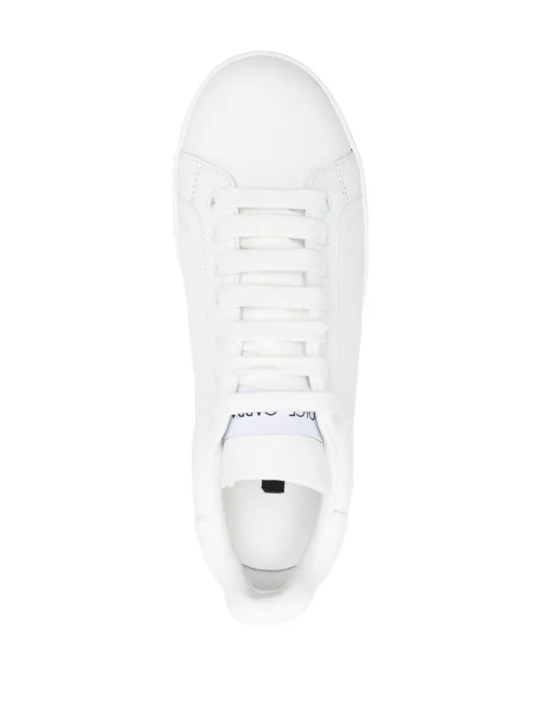 ドルチェ＆ガッパーナ PORTOFINO レザースニーカー ホワイト DOLCE&GABBANA ドルガバ PORTOFINO レザー スニーカー*White系