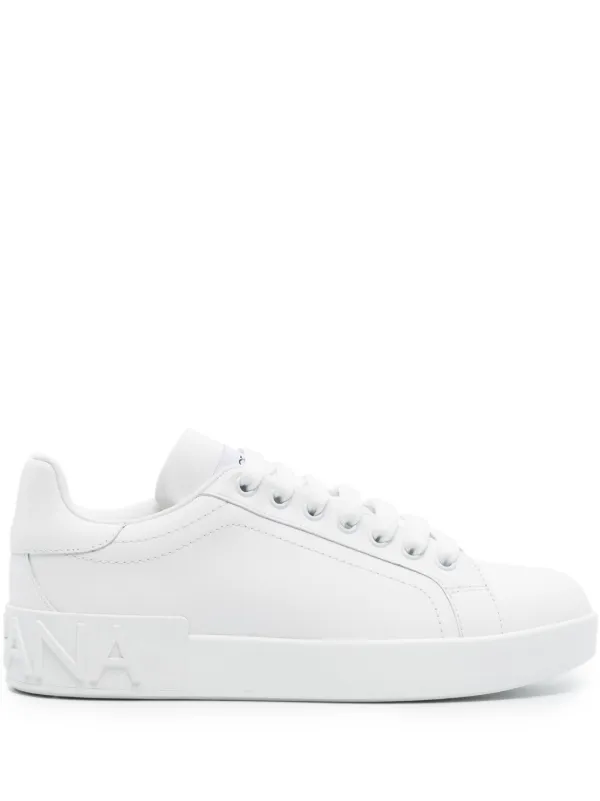Dolce Gabbana Portofino Leather Sneakers White FARFETCH CA