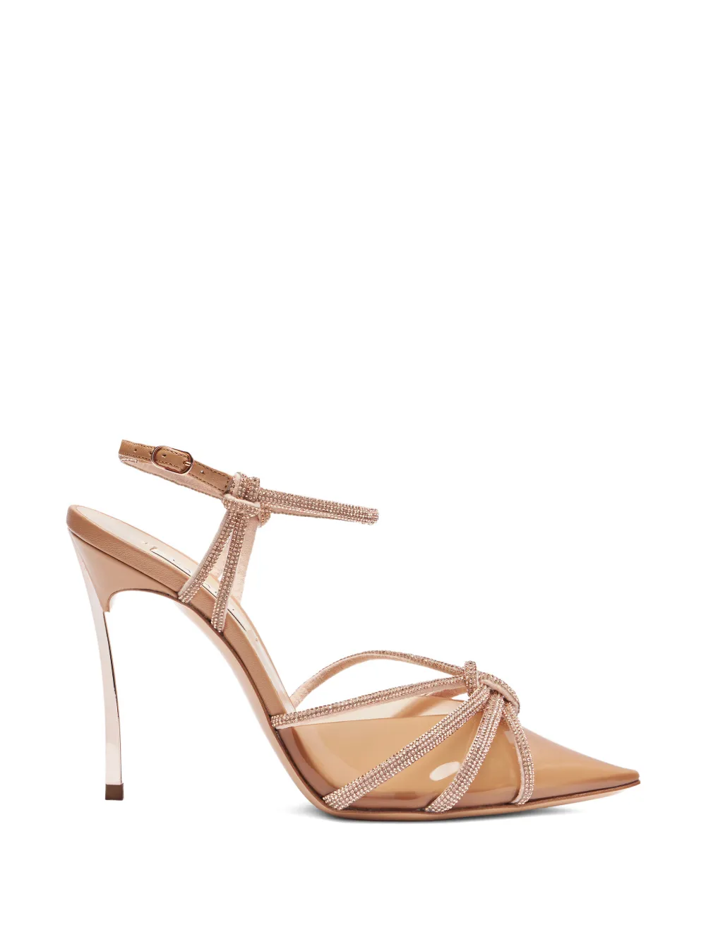 Casadei Blade pumps met stras Beige