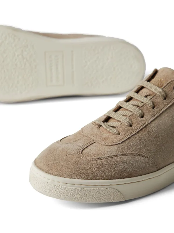 Brunello Cucinelli almond-toe Leather Sneakers | Brown