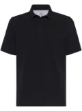 Brunello Cucinelli button-fastening cotton polo shirt - Black