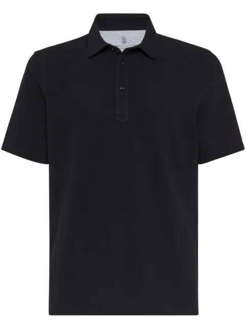 Brunello Cucinelli button-fastening cotton polo shirt 