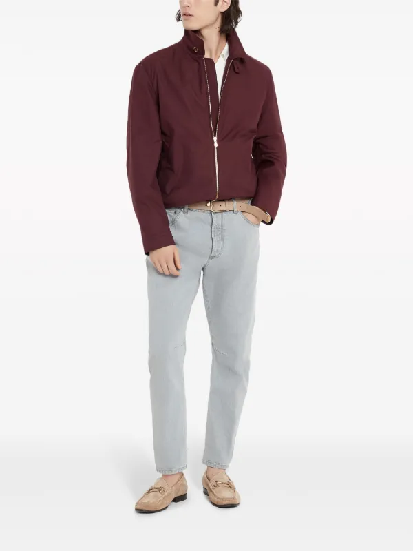 Brunello Cucinelli pointed-flat Collar Cotton Polo Shirt