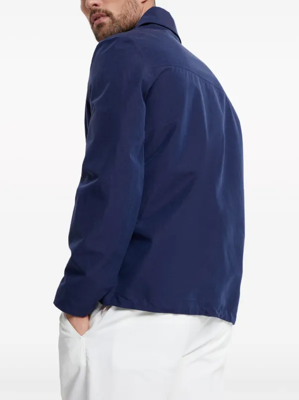 BRUNELLO CUCINELLI リネン ギャバジン シャツジャケット Brunello Cucinelli linen-silk Shirt Jacket | Blue | FARFETCH