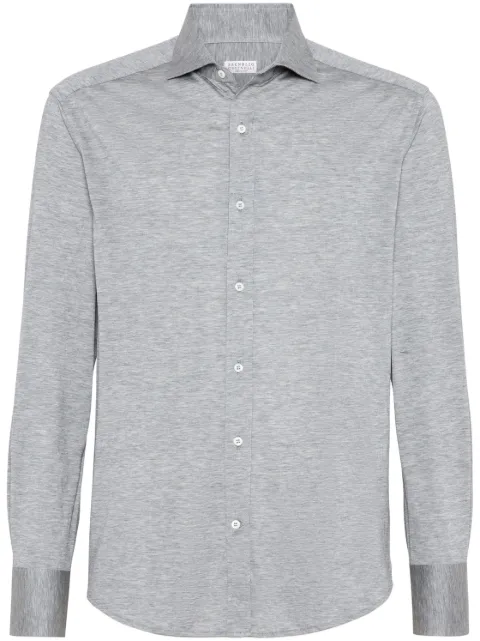 Brunello Cucinelli silk-cotton button-up shirt