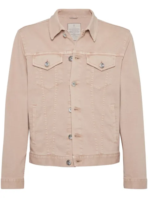 Brunello Cucinelli Jeansjacke mit klassischem Kragen