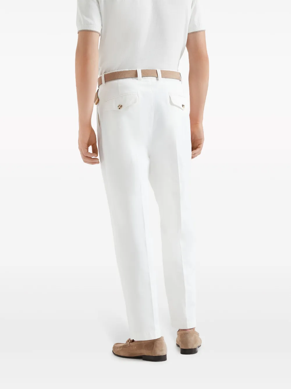 Brunello Cucinelli Broek met toelopende pijpen Wit