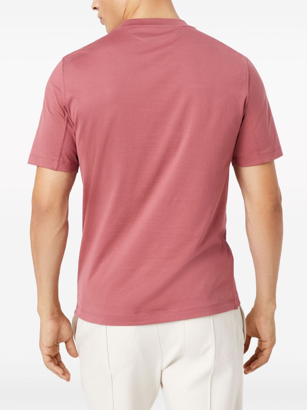 Brunello Cucinelli Katoenen T-shirt met logoprint Rood