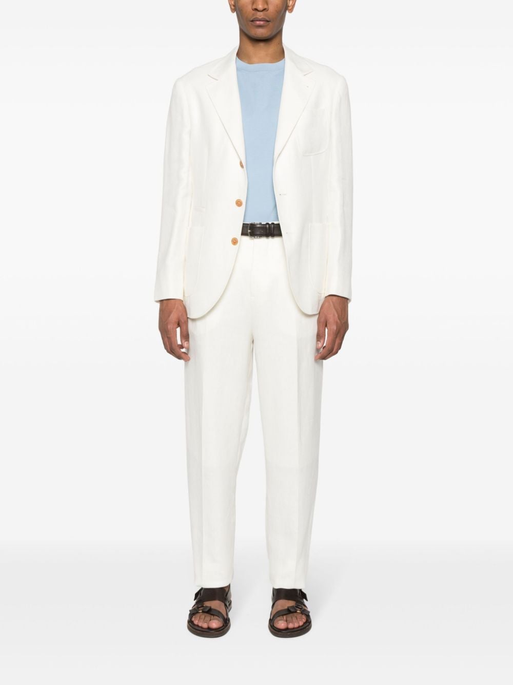 Shop Brunello Cucinelli Single-breasted Two-piece Suit In White