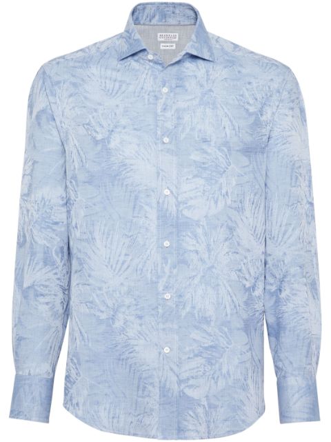 Brunello Cucinelli palm springs-jacquard shirt Men