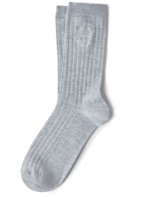 Brunello Cucinelli intarsia-logo knitted socks