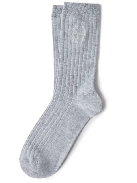 Brunello Cucinelli intarsia-logo knitted socks