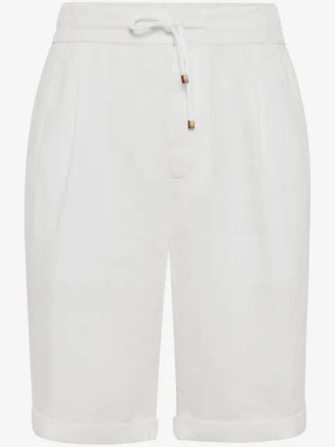 Brunello Cucinelli drawstring linen bermuda shorts