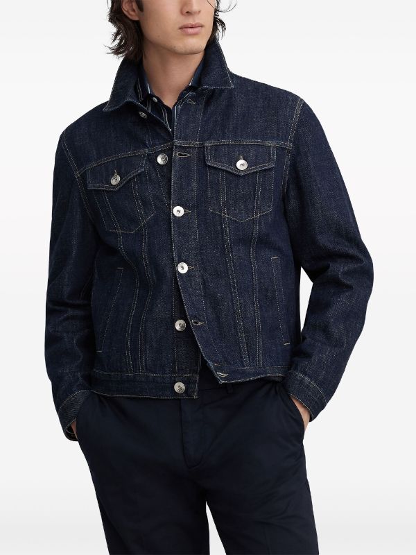 Denim jacket shop with cotton collar