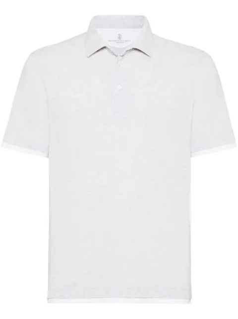 Brunello Cucinelli layered cotton polo shirt