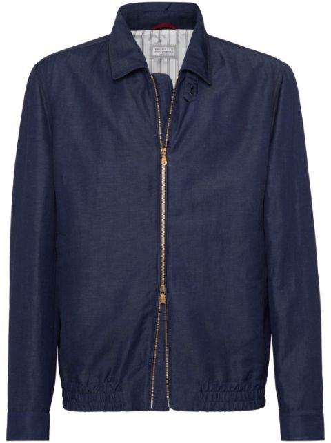 Brunello Cucinelli spread-collar bomber jacket