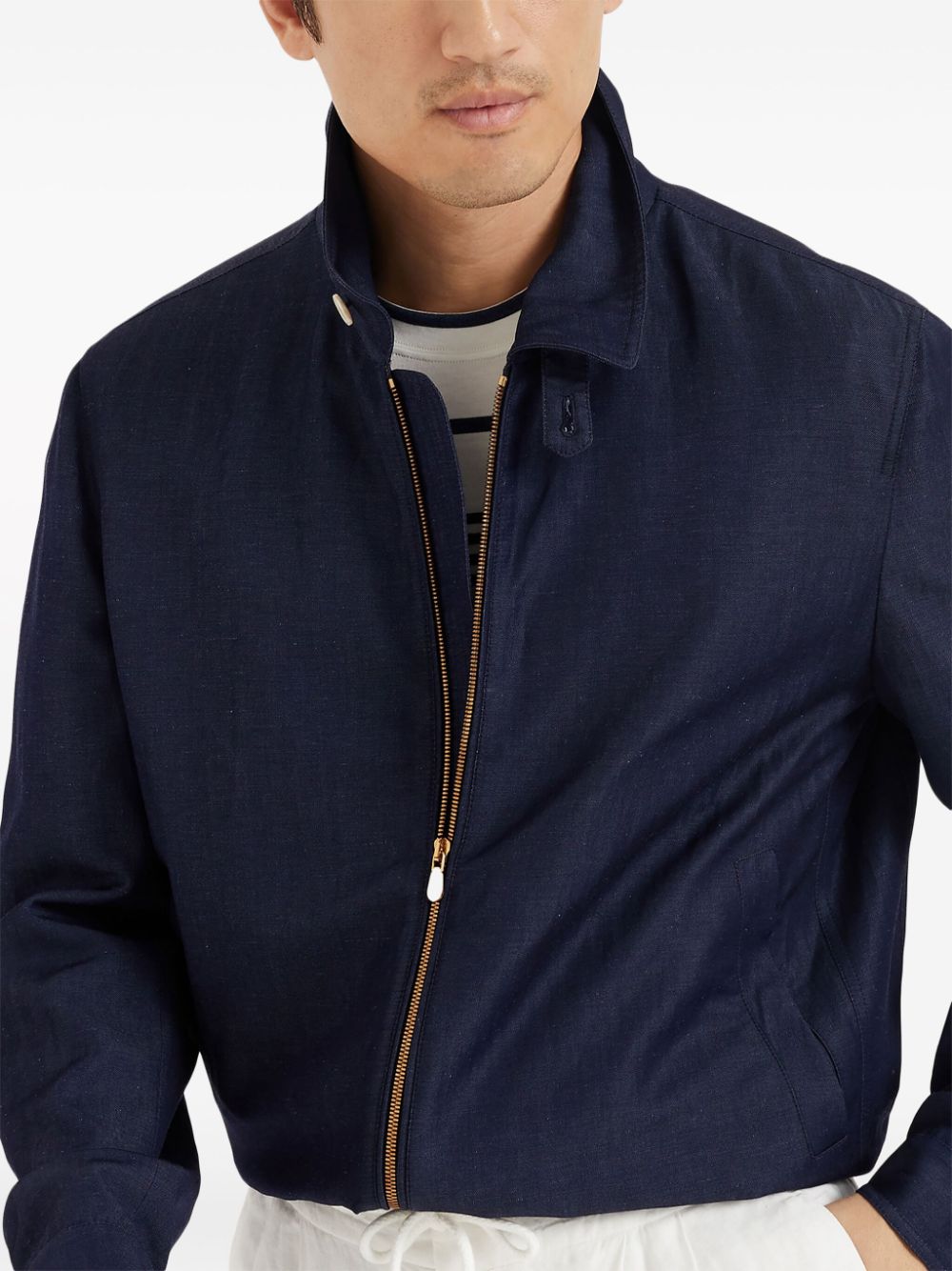 Brunello Cucinelli spread-collar bomber jacket Men