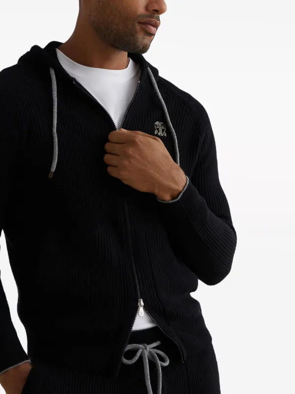 Brunello Cucinelli ML138G3753C9002 関税送料込 Brunello Cucinelli high-neck zip-up Sweater | Blue | FARFETCH