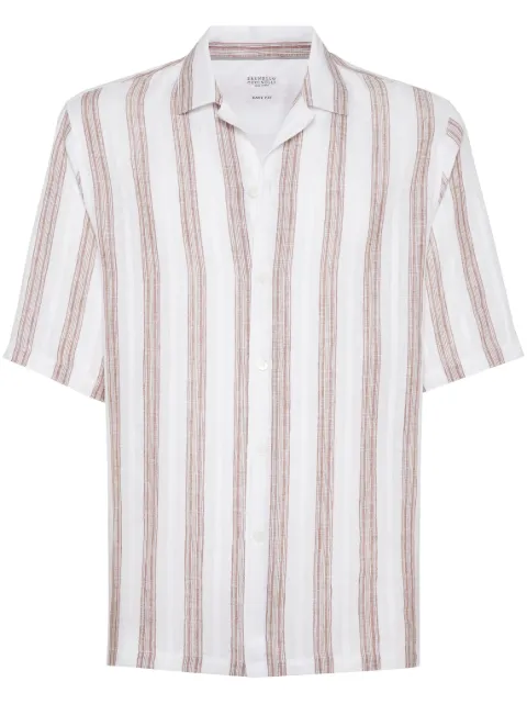 Brunello Cucinelli striped short-sleeve shirt 