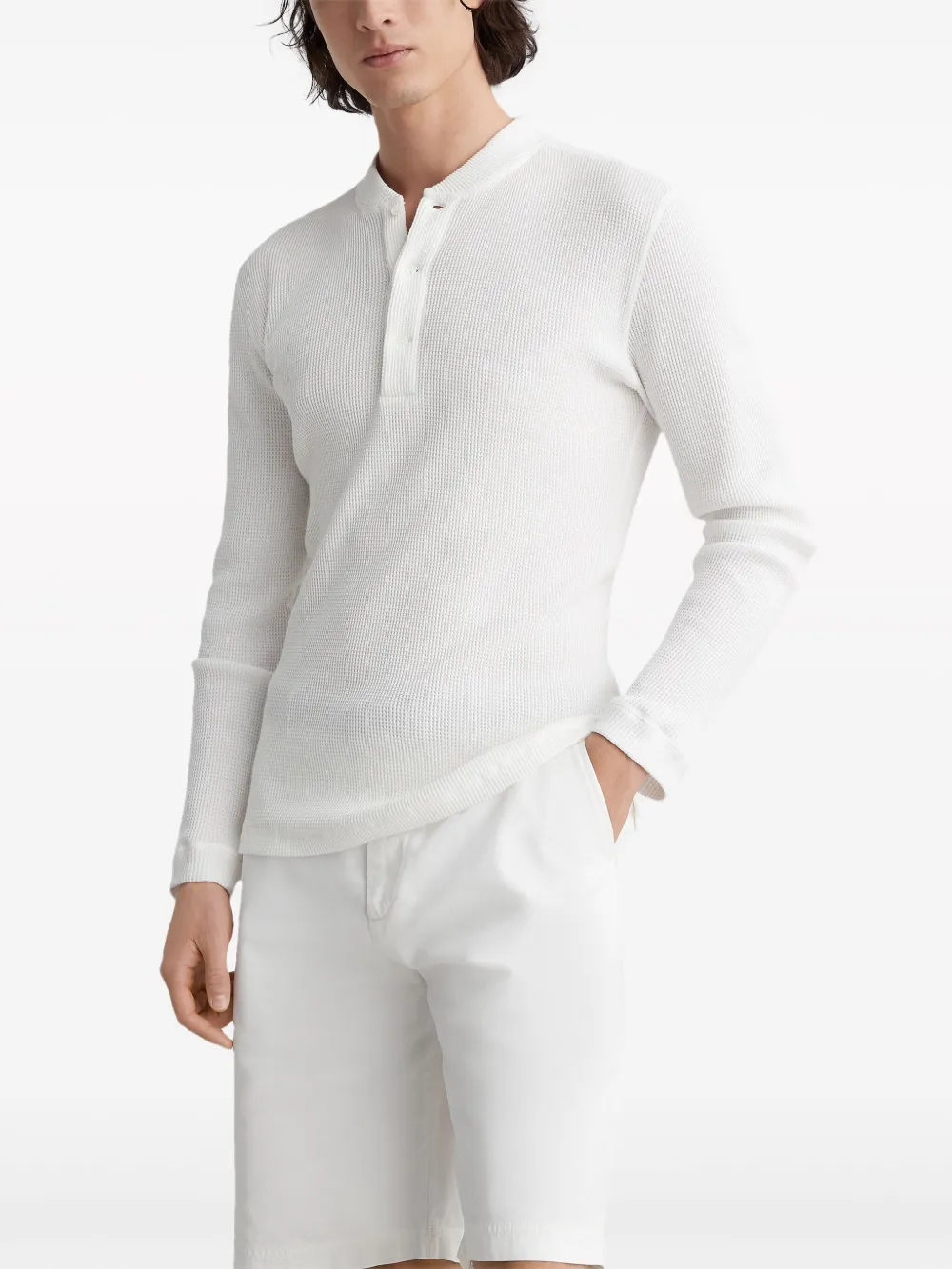 Brunello Cucinelli T-shirt met wafelpatroon Wit
