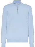 Brunello Cucinelli zip-up cashmere jumper - Blue