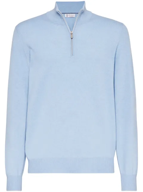 Brunello Cucinelli zip-up cashmere jumper