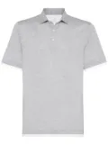 Brunello Cucinelli button-fastening silk-blend polo shirt - Grey