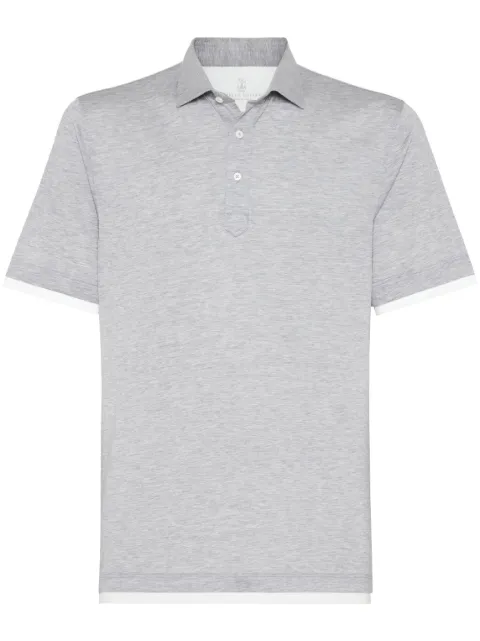 Brunello Cucinelli button-fastening silk-blend polo shirt 
