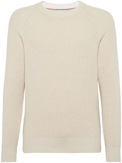 Brunello Cucinelli crew-neck ribbed-knit jumper Men