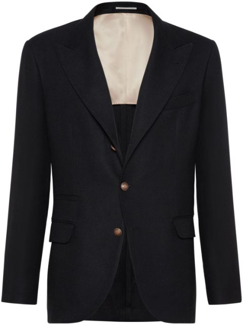 Brunello Cucinelli peak-lapels linen-blend blazer Men