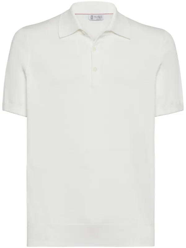 Brunello Cucinelli Camisa Polo Lisa Com Botões | Branco | FARFETCH BR