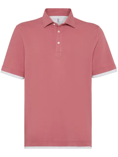 Brunello Cucinelli Brunello Cucinelli Mens Polo Shirt In Raspberry