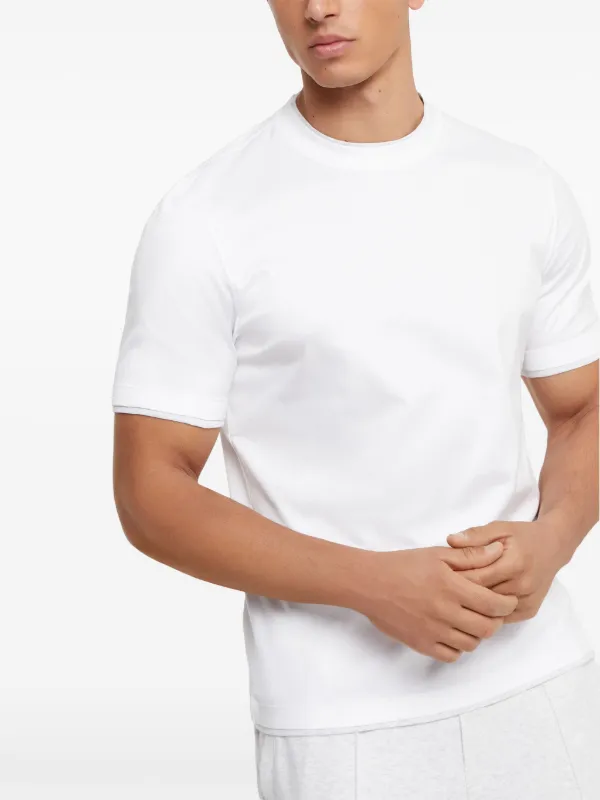 Brunello Cucinelli short-sleeve crew-neck T-shirt | White | FARFETCH