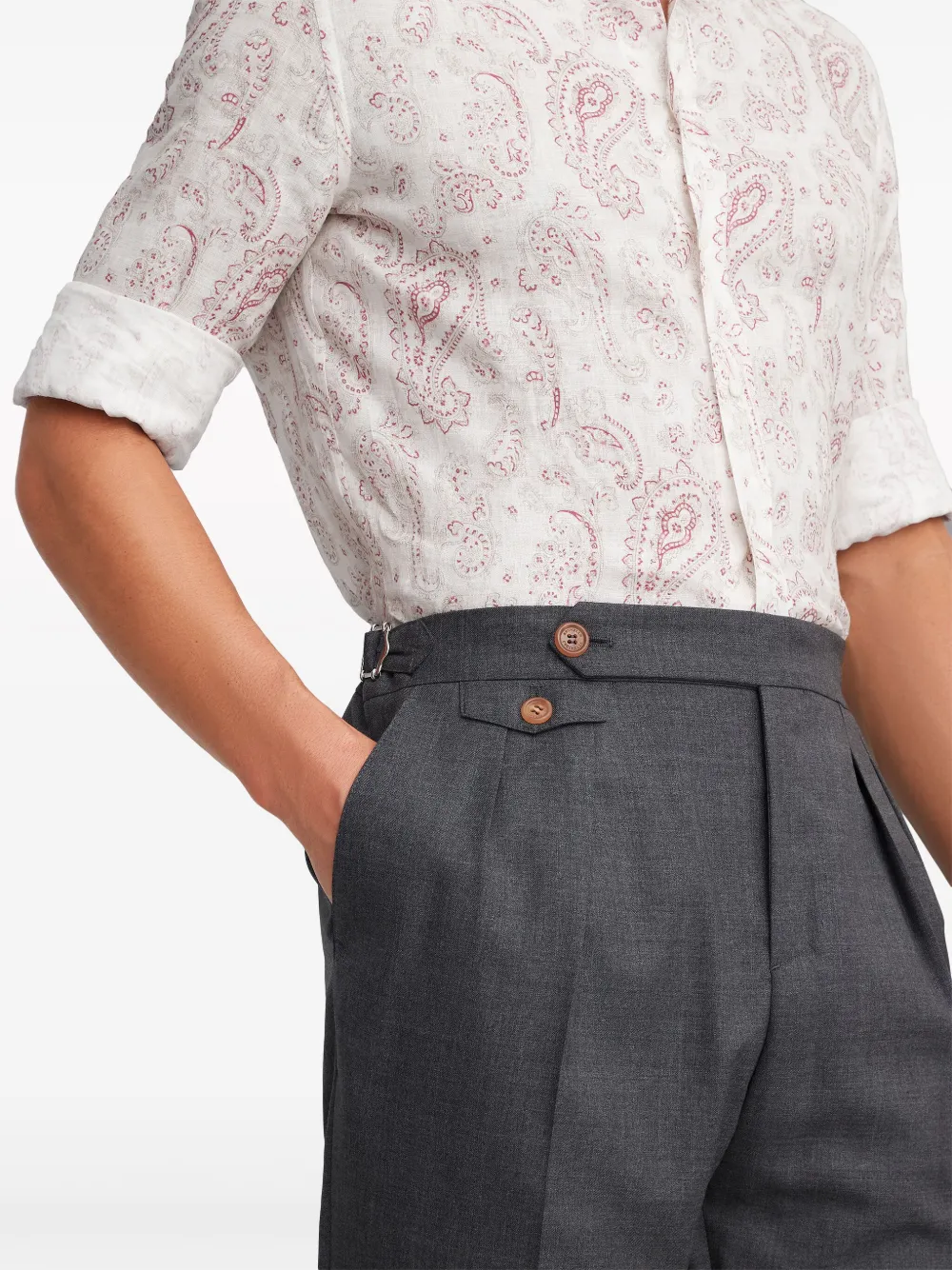 Brunello Cucinelli Broek met toelopende pijpen Grijs