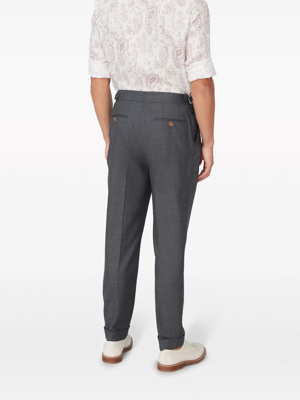 Brunello Cucinelli Broek met toelopende pijpen Grijs