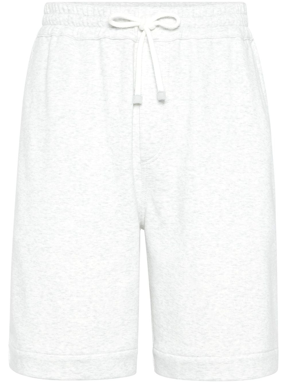 Brunello Cucinelli Drawstring-waist Jersey Track Shorts In Grey
